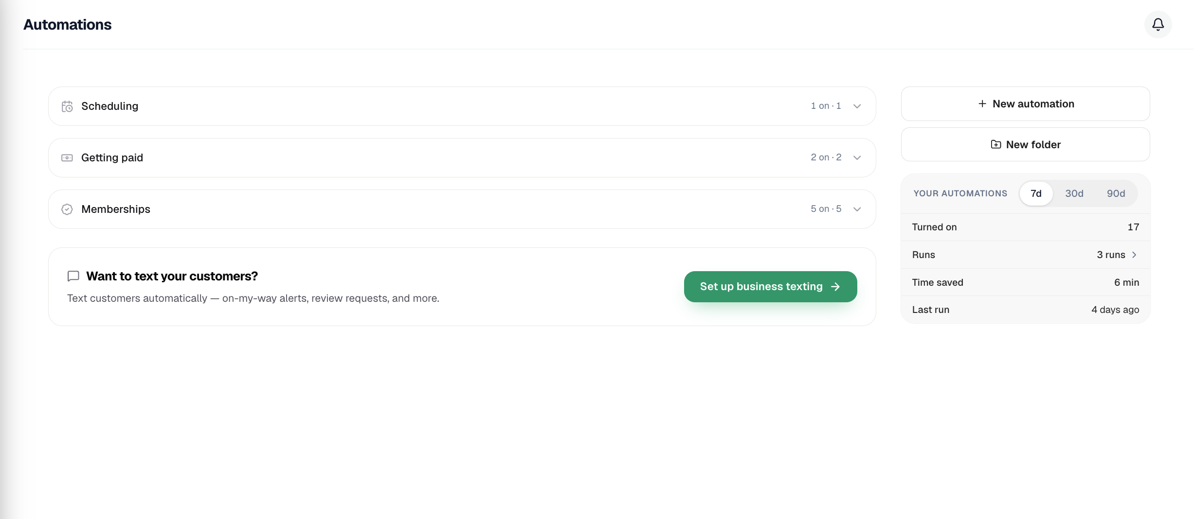 Automations activation hub
