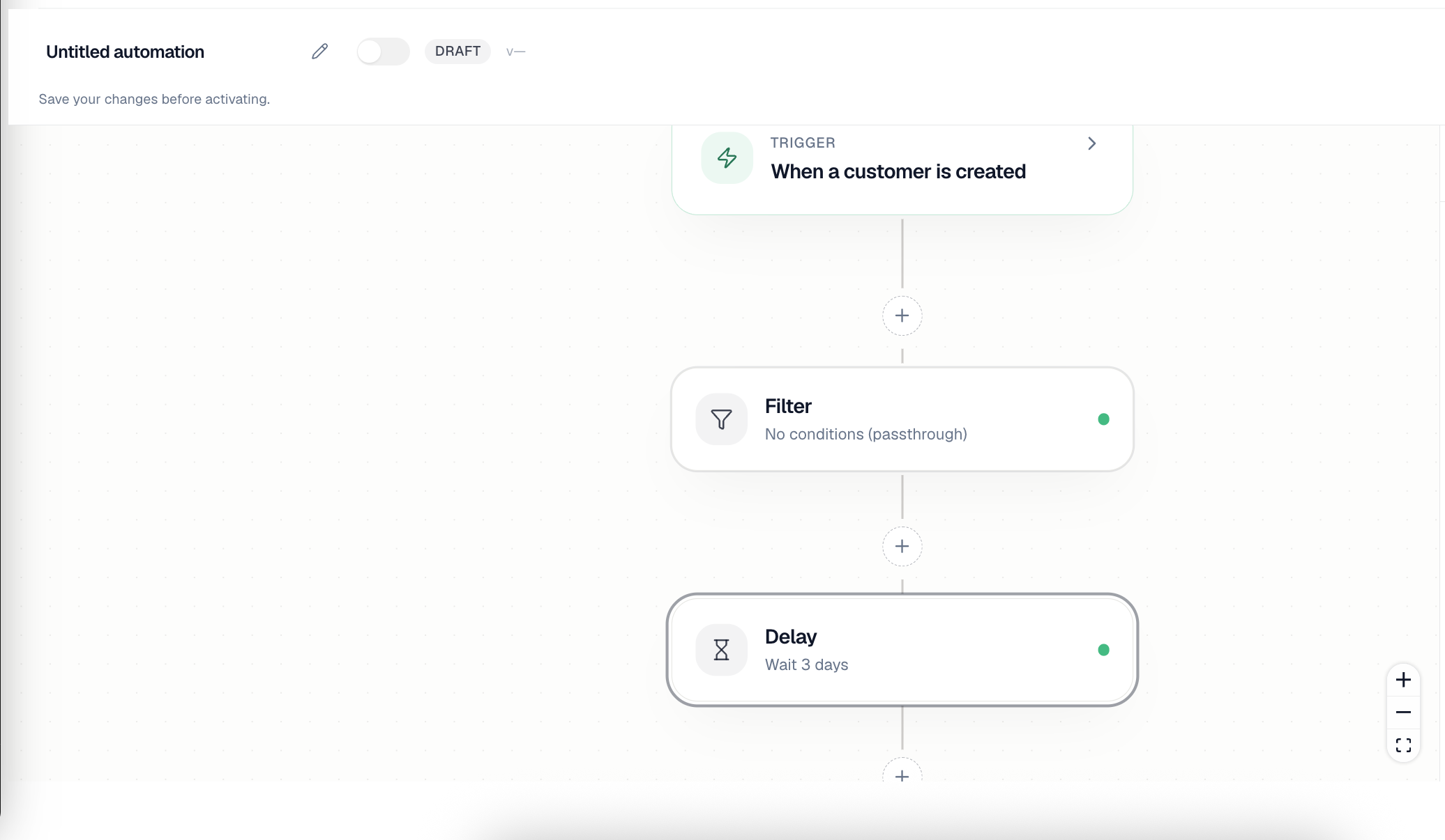Delay step configuration