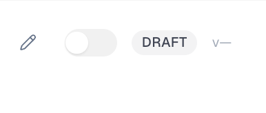 Draft / Published toggle at the top of the builder