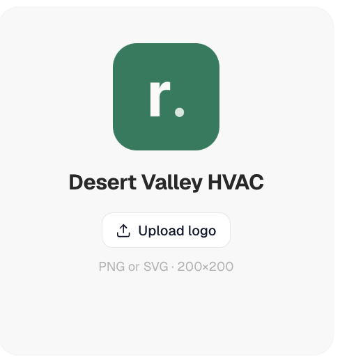 Logo upload — preview
