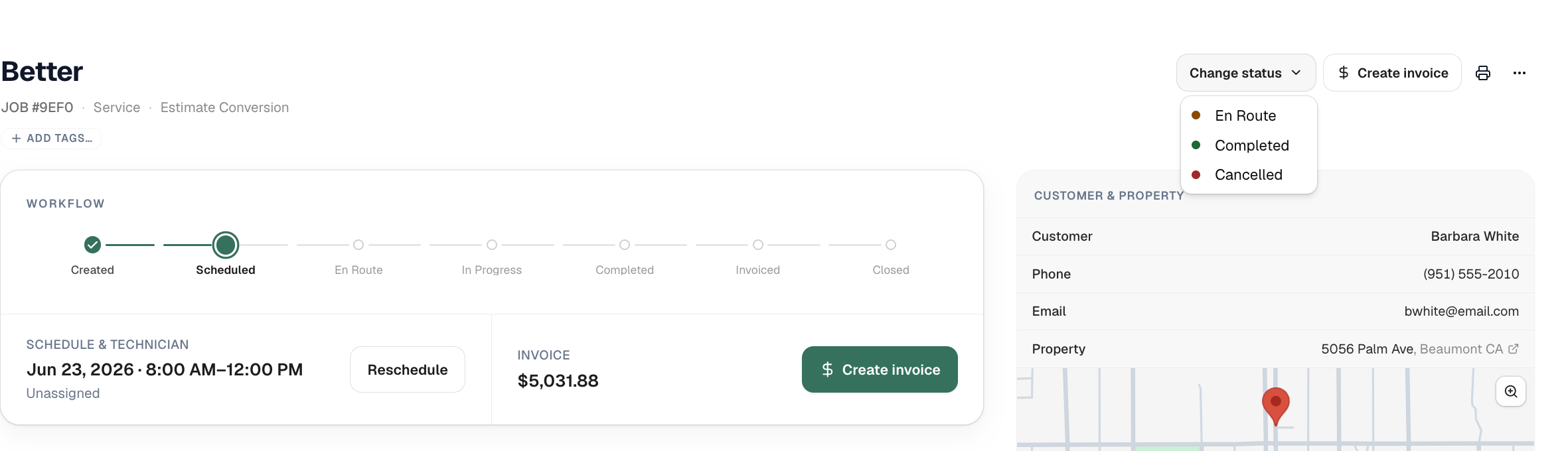 Cancel job dialog