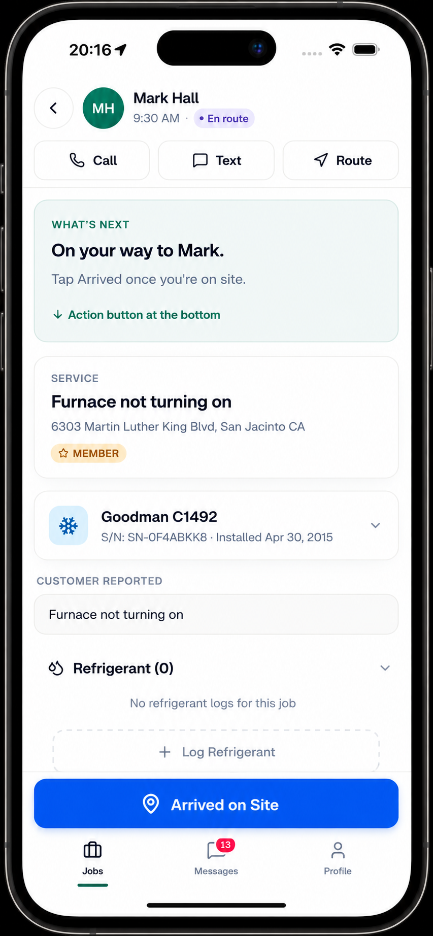 Mobile close-job checklist