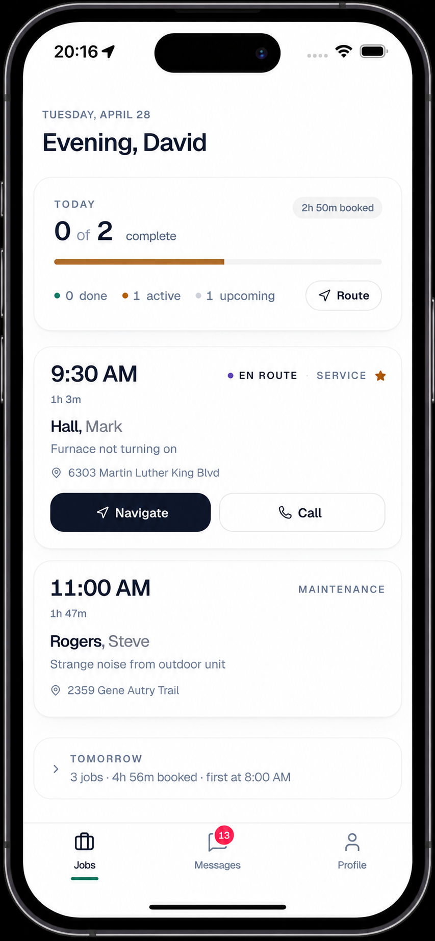 Mobile app — My Jobs
