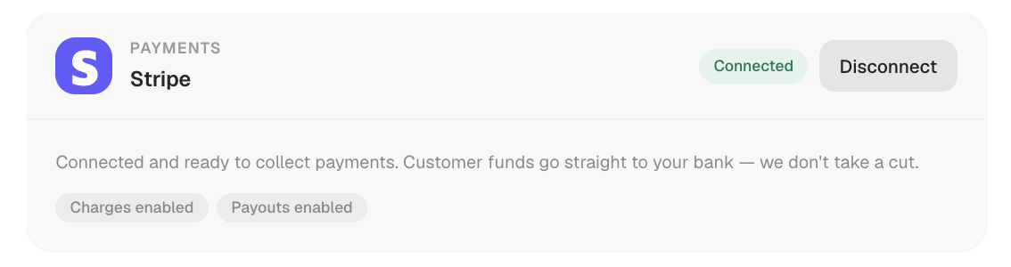 Stripe authorization