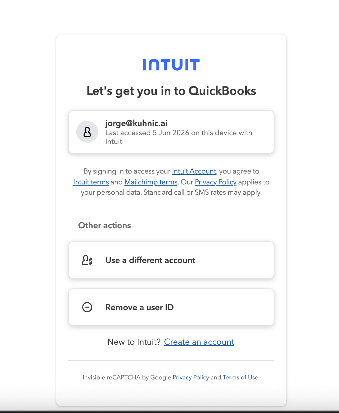 QuickBooks authorization step